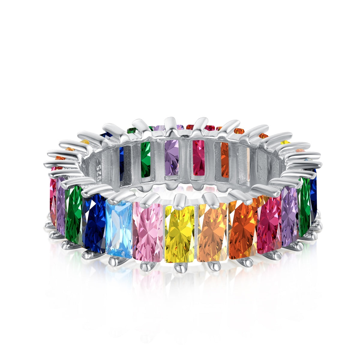 [Okajuri Jewelry]Unique Colorful Radiant Cut RIng