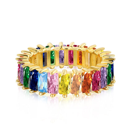 [Okajuri Jewelry]Unique Colorful Radiant Cut RIng
