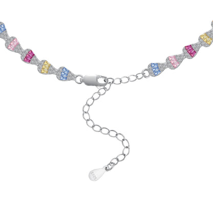 [Okajuri Jewelry]Radiant Colorful Rainbow Necklace