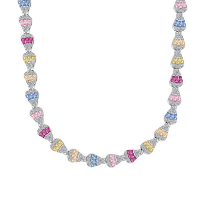 [Okajuri Jewelry]Radiant Colorful Rainbow Necklace