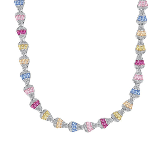 [Okajuri Jewelry]Radiant Colorful Rainbow Necklace