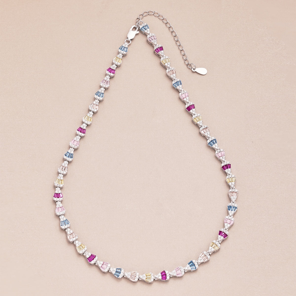 [Okajuri Jewelry]Radiant Colorful Rainbow Necklace