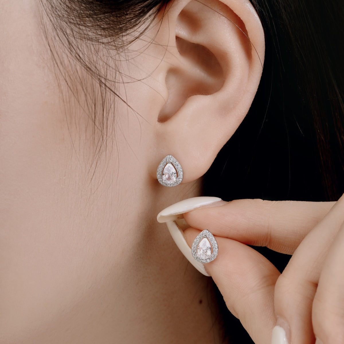 [Okajuri Jewelry]Luxurious Water Drop Shape Earrings