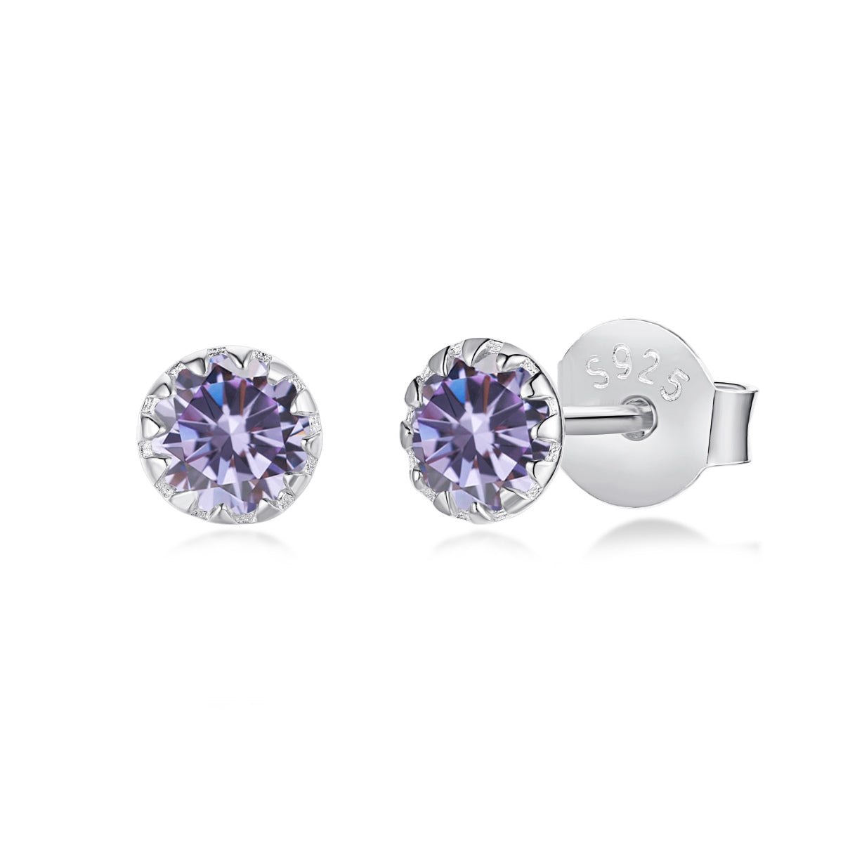 [Okajuri Jewelry]Sparkling Colorful Round Shape Earrings