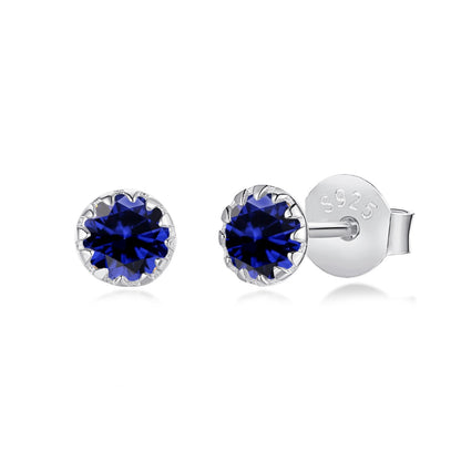 [Okajuri Jewelry]Sparkling Colorful Round Shape Earrings