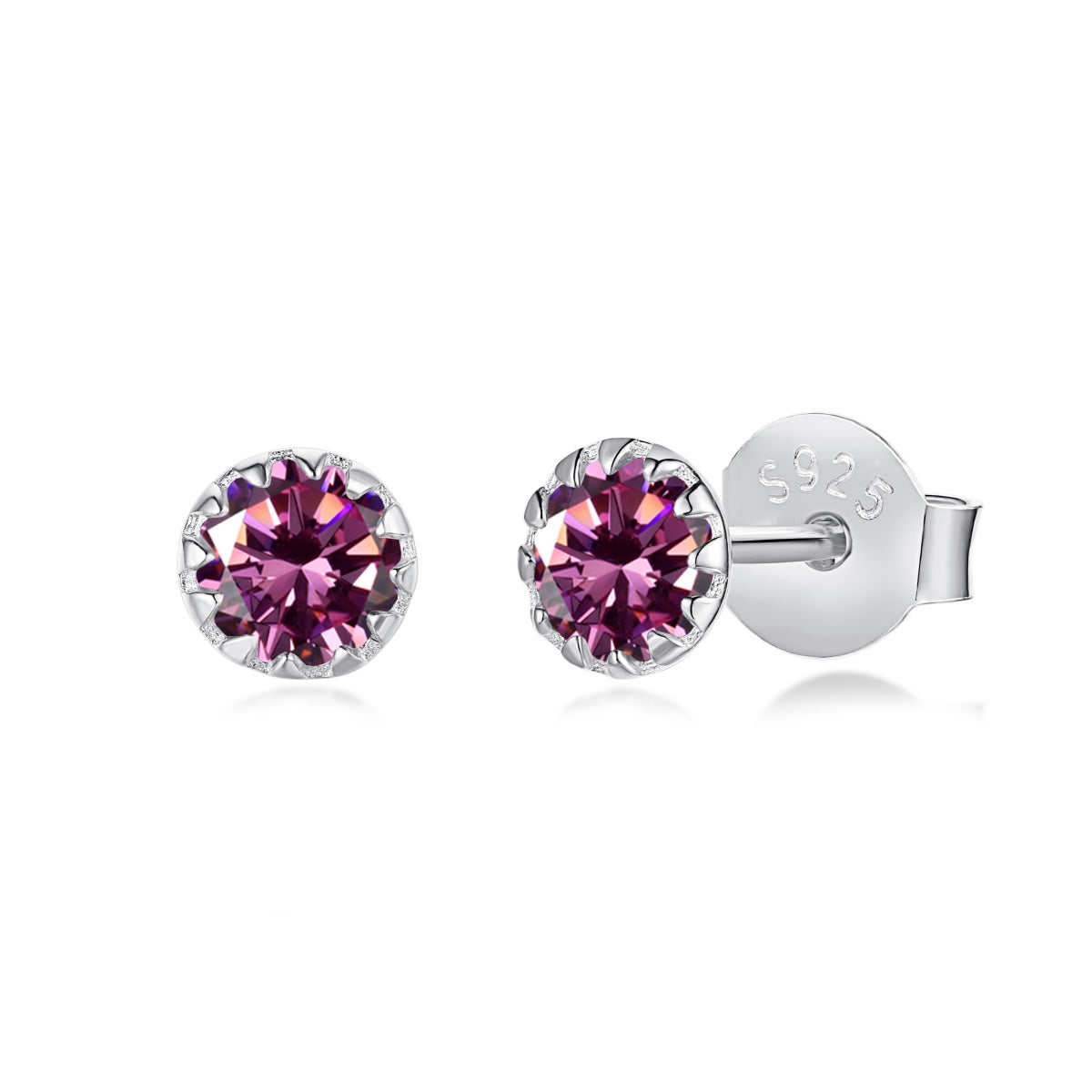 [Okajuri Jewelry]Sparkling Colorful Round Shape Earrings