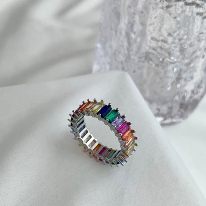 [Okajuri Jewelry]Unique Colorful Radiant Cut RIng
