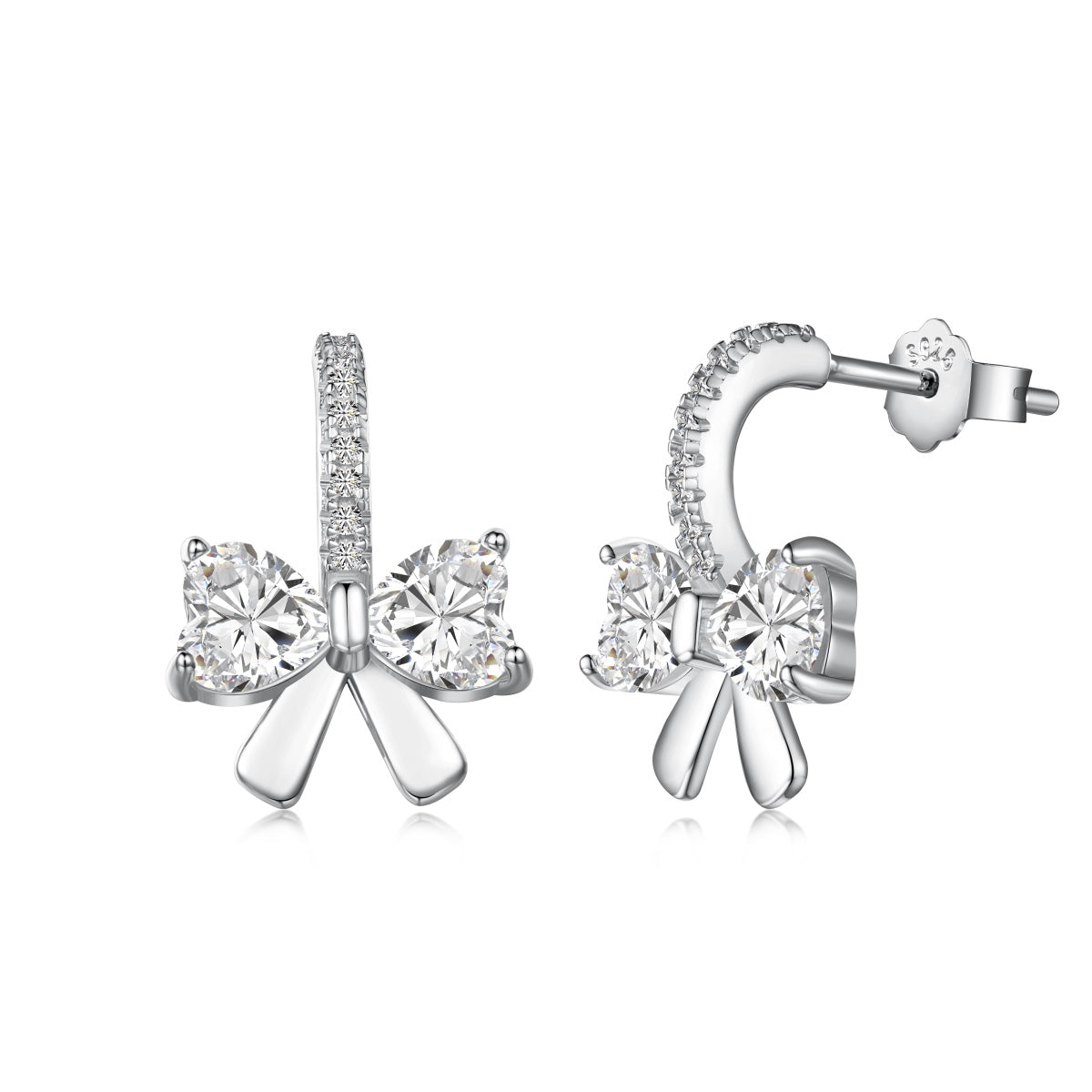 [Okajuri Jewelry]Exquisite Earrings With Heart-Shaped Bow Design
