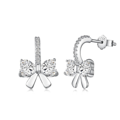 [Okajuri Jewelry]Exquisite Earrings With Heart-Shaped Bow Design