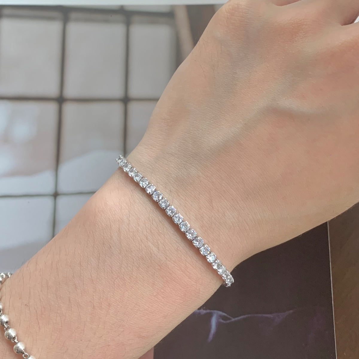 [Okajuri Jewelry]Sparkling Round Cut Daily Bracelet