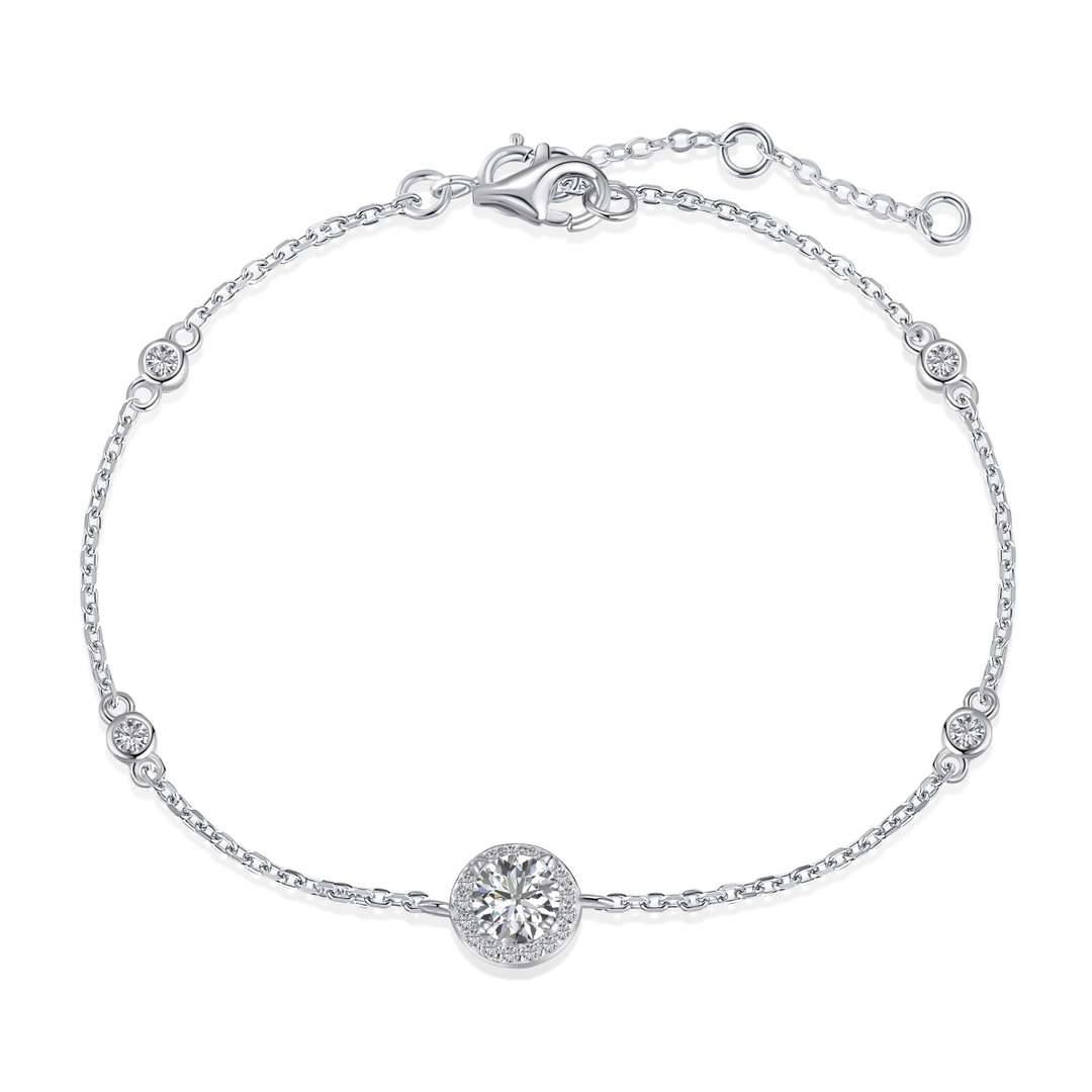 [Okajuri Jewelry]Dazzling Round Cut Shape Bracelet