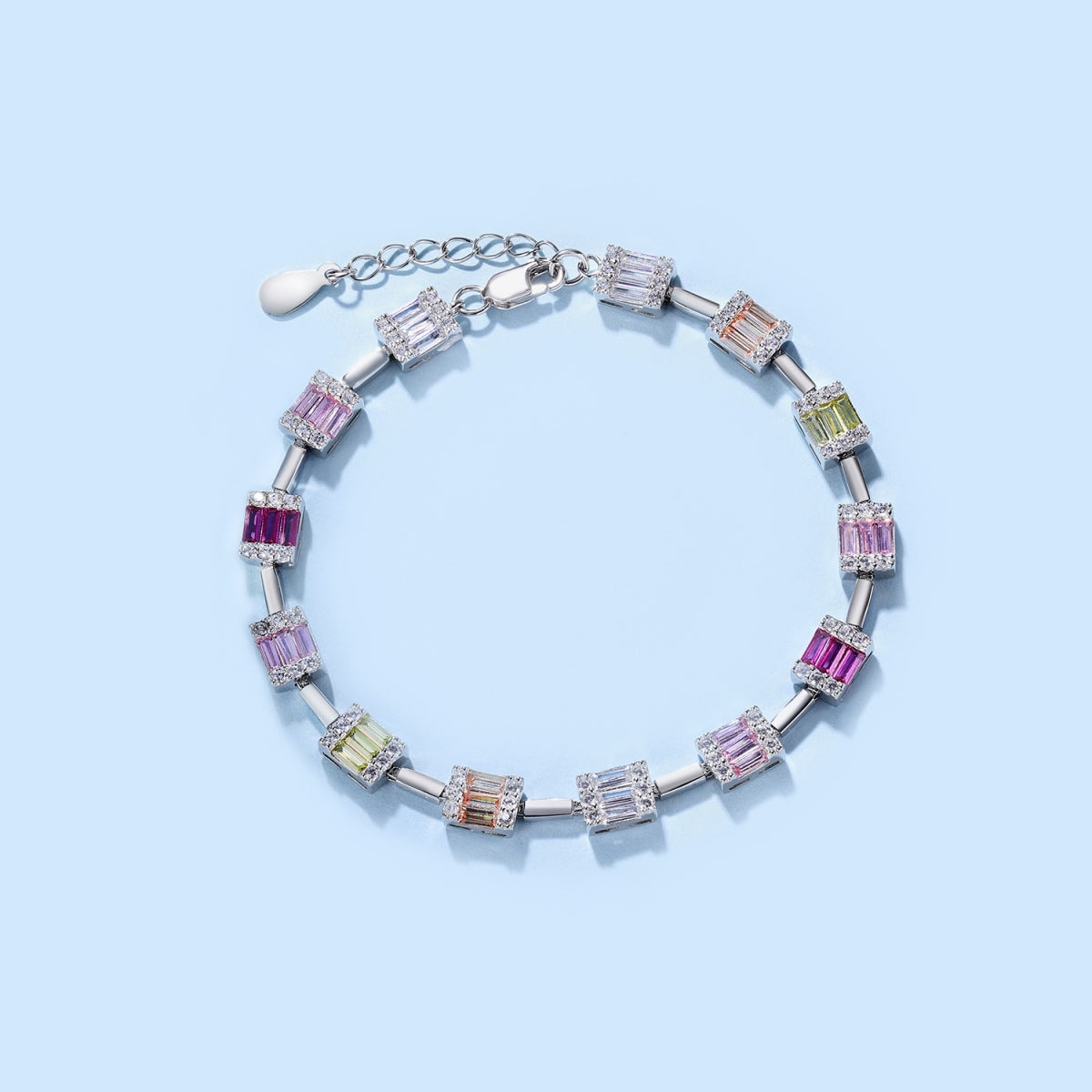 [Okajuri Jewelry]Dainty Charming Emerald Cut Daily Bracelet
