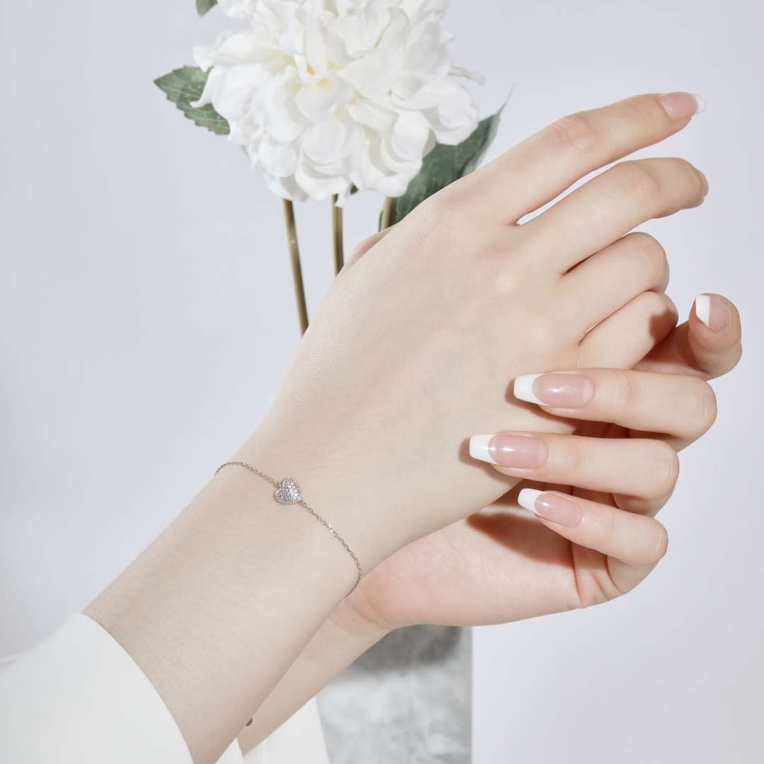 [Okajuri Jewelry]Heart-Shaped Gentle and Versatile Bracelet