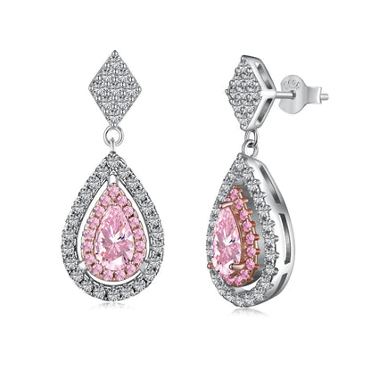 [Okajuri Jewelry]Ornate Delicate Water Drop Shape Banquet Earrings