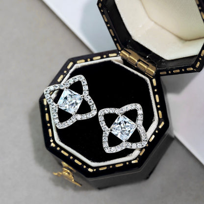 [Okajuri Jewelry]Elegant Star Shape Princess Cut Daily Earrings