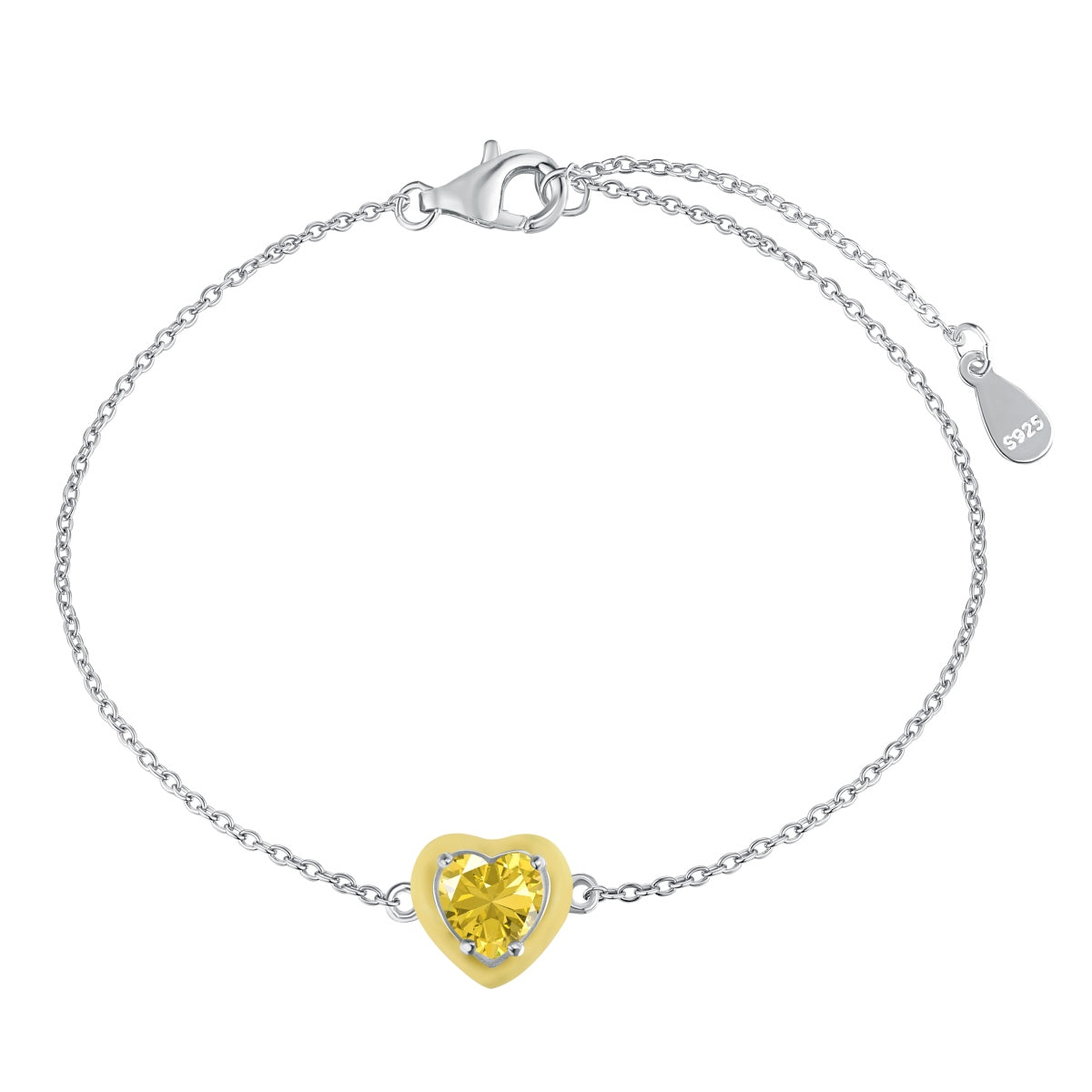 [Okajuri Jewelry]Sparkling Romantic Heart Shape Lover Bracelet