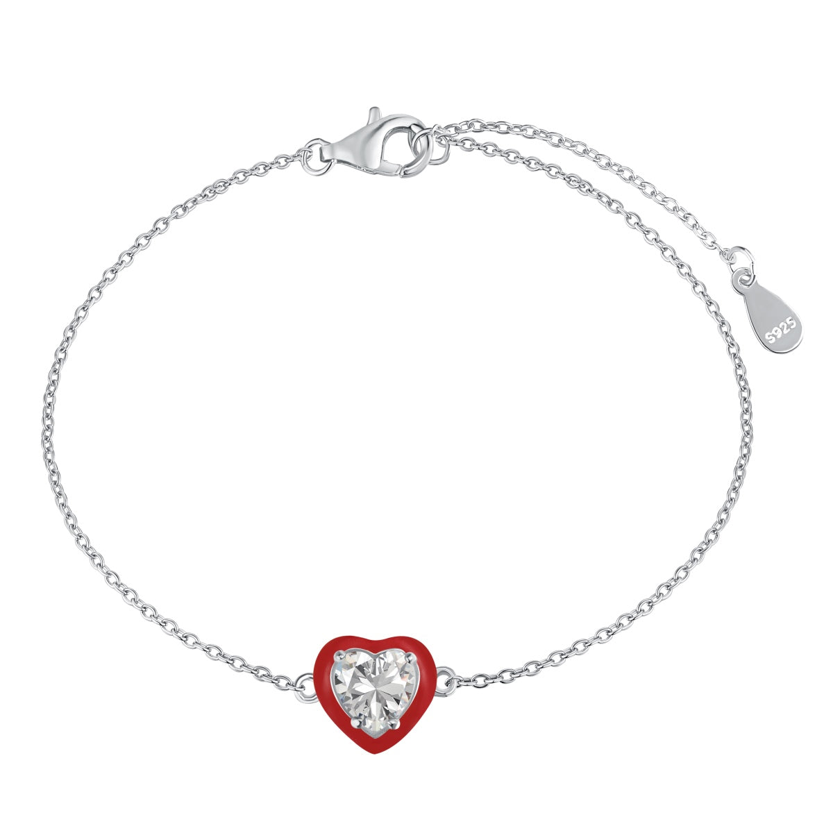 [Okajuri Jewelry]Sparkling Romantic Heart Shape Lover Bracelet