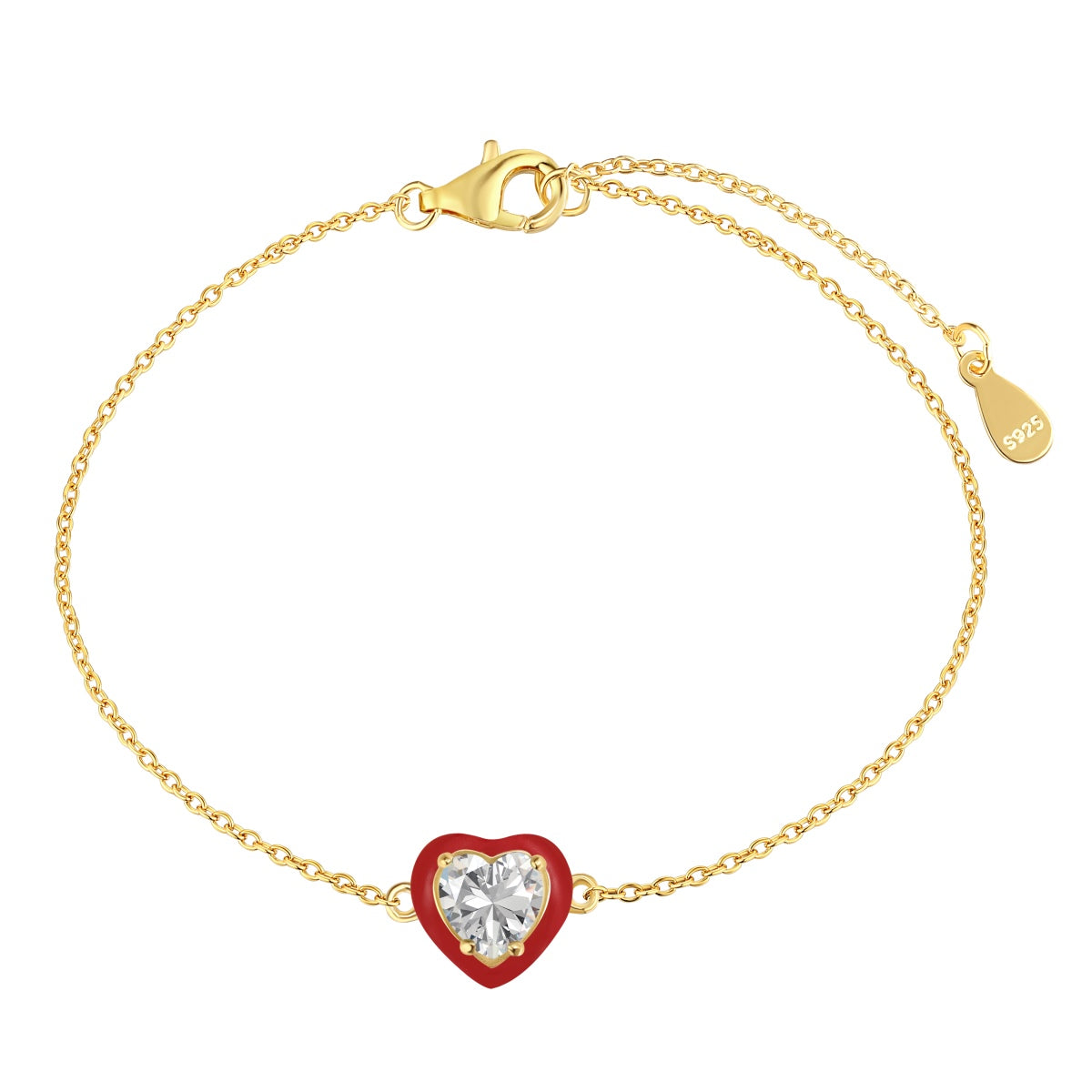 [Okajuri Jewelry]Sparkling Romantic Heart Shape Lover Bracelet