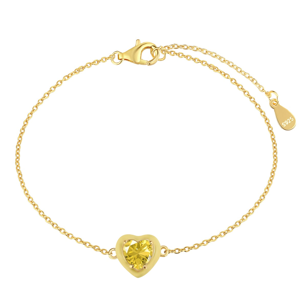 [Okajuri Jewelry]Sparkling Romantic Heart Shape Lover Bracelet
