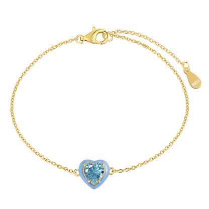 [Okajuri Jewelry]Sparkling Romantic Heart Shape Lover Bracelet