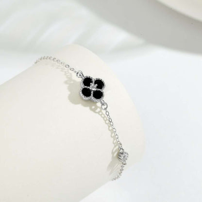 [Okajuri Jewelry]Delicate Four Leaf Clover Bracelet