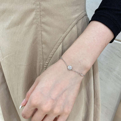 [Okajuri Jewelry]Dazzling Round Cut Shape Bracelet
