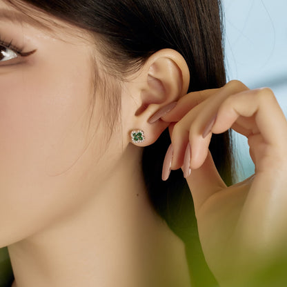 [Okajuri Jewelry]Four-Leaf Clover Flower Shaped Earrings