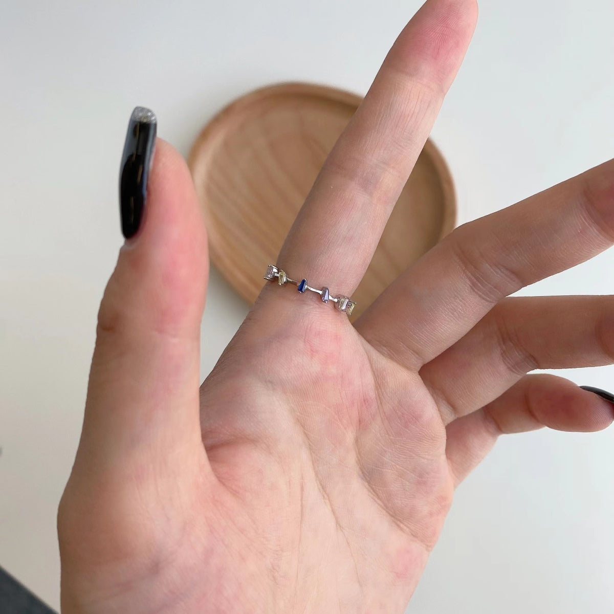 [Okajuri Jewelry]Unique Trapezoid Cut Daily Ring