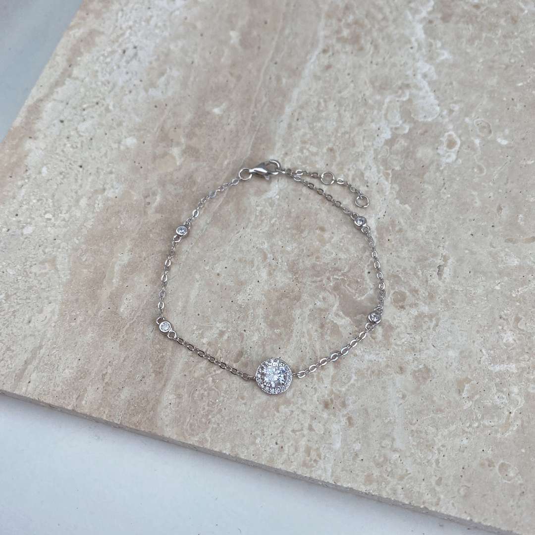 [Okajuri Jewelry]Dazzling Round Cut Shape Bracelet