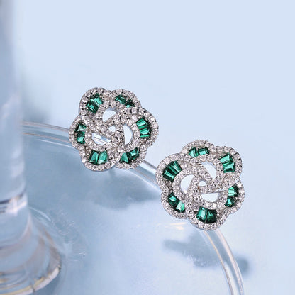 [Okajuri Jewelry]Exquisite Flower Shape Daily Earrings