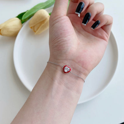 [Okajuri Jewelry]Sparkling Romantic Heart Shape Lover Bracelet