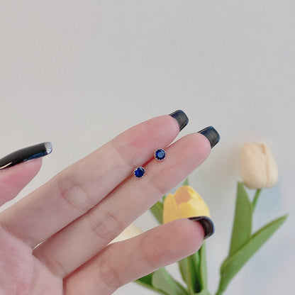 [Okajuri Jewelry]Sparkling Colorful Round Shape Earrings