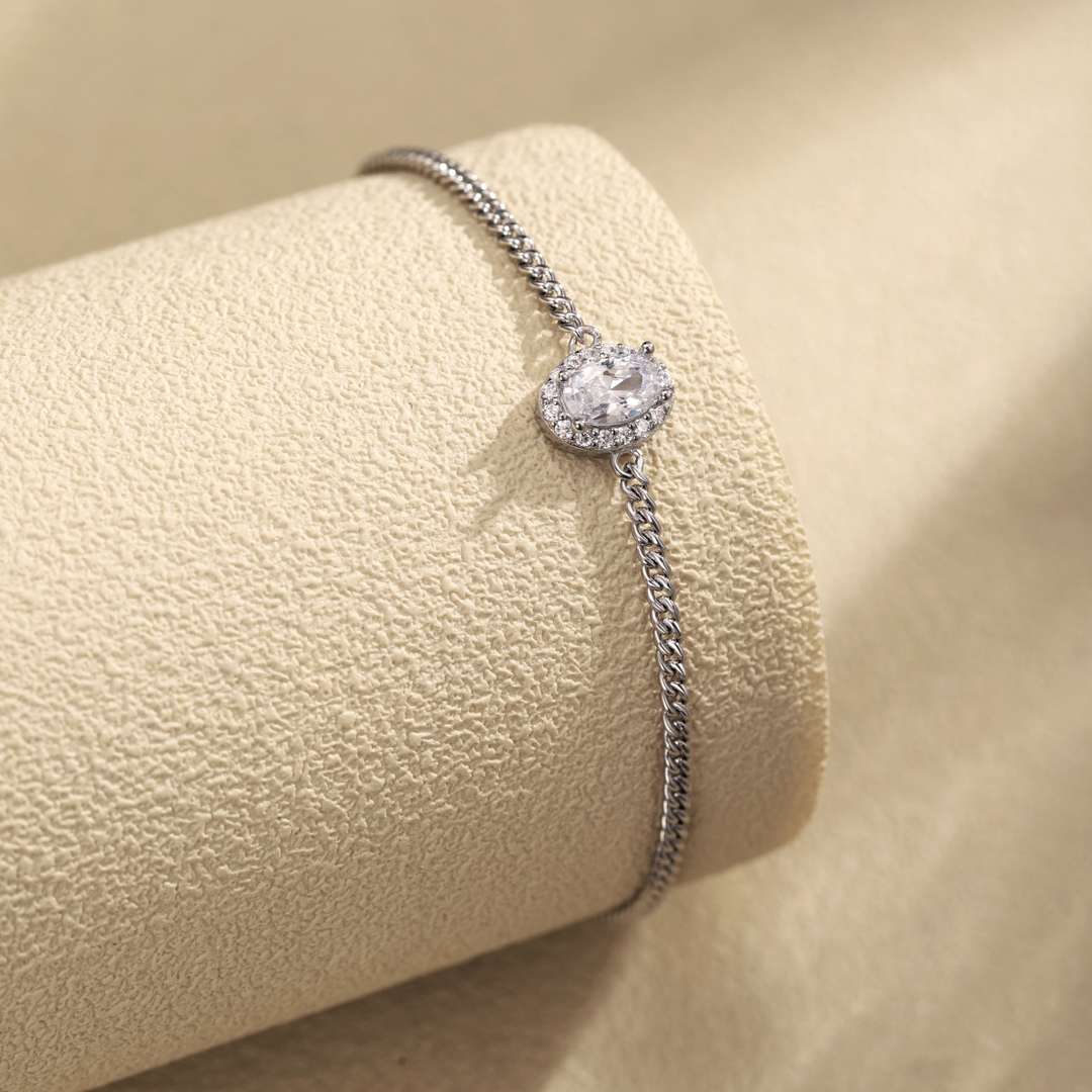 [Okajuri Jewelry]Exquisite Oval Shape Bracelet