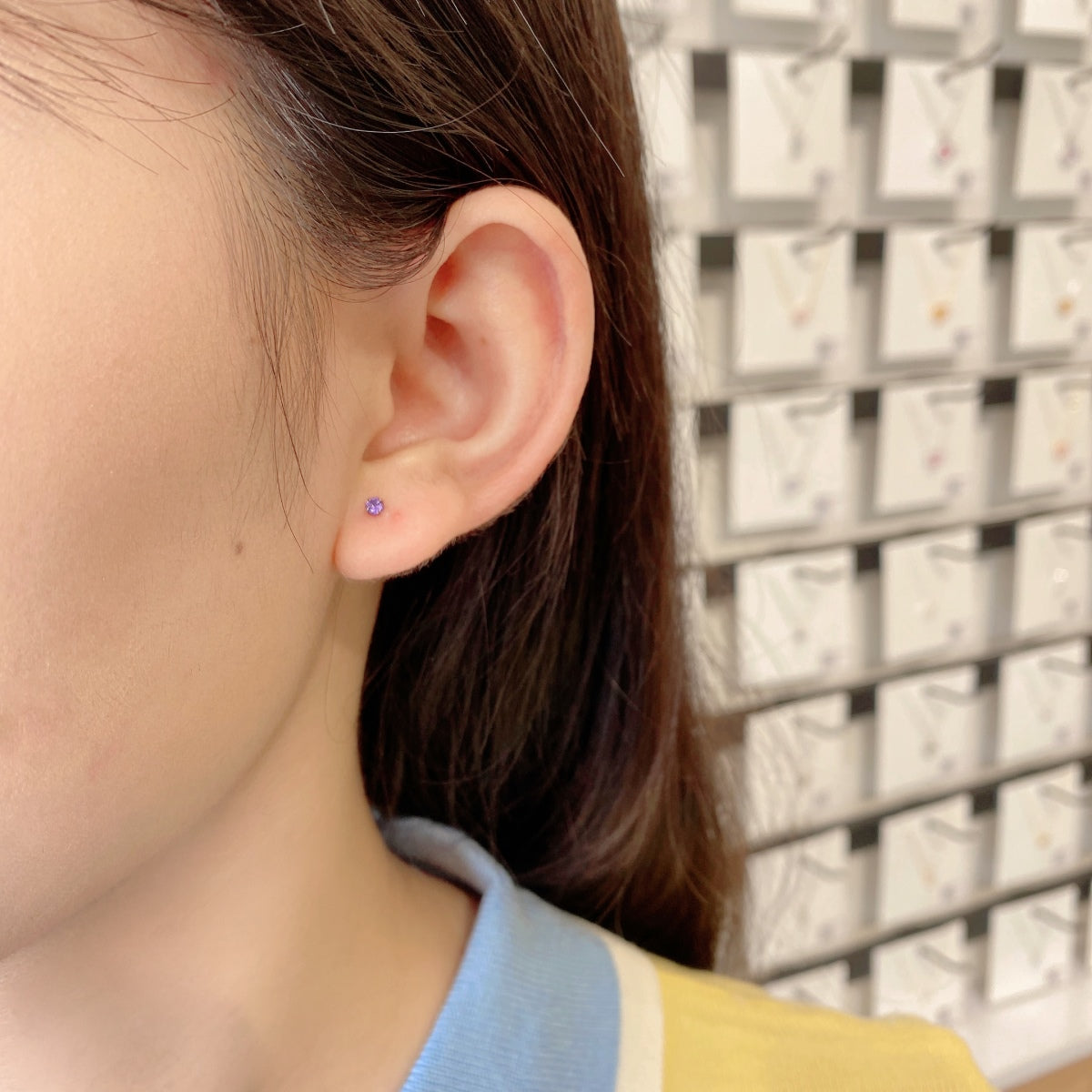 [Okajuri Jewelry]Delicate Solitaire Earrings