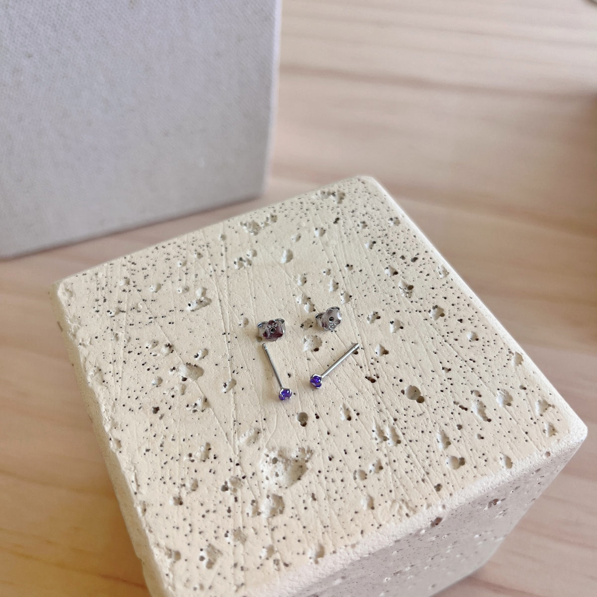 [Okajuri Jewelry]Delicate Solitaire Earrings