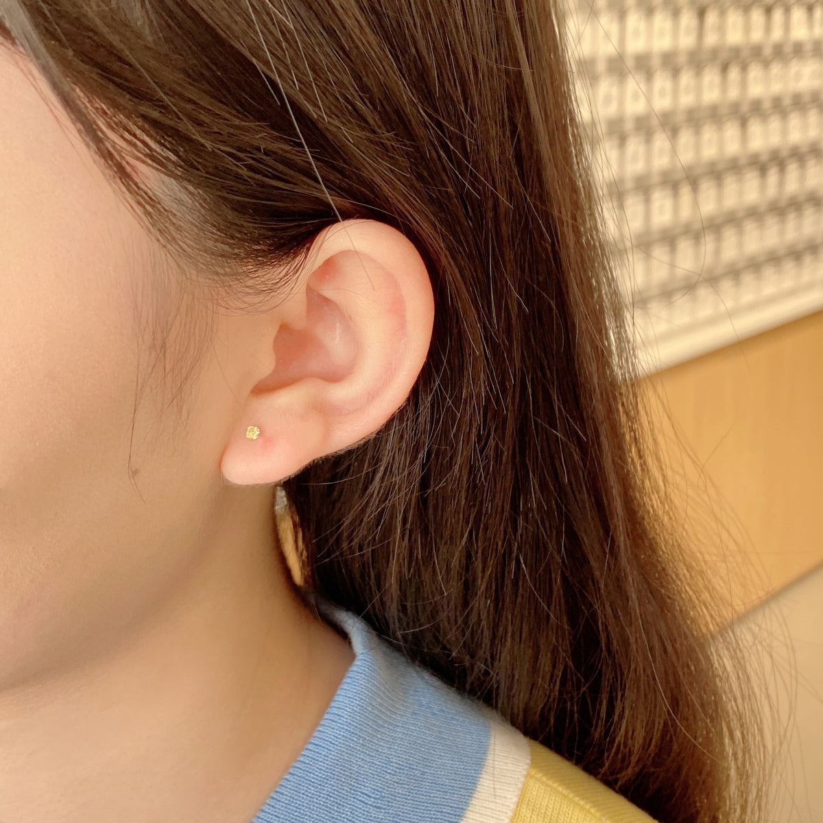 [Okajuri Jewelry]Delicate Solitaire Earrings