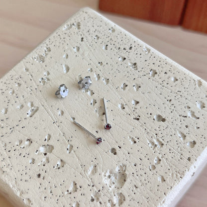 [Okajuri Jewelry]Delicate Solitaire Earrings