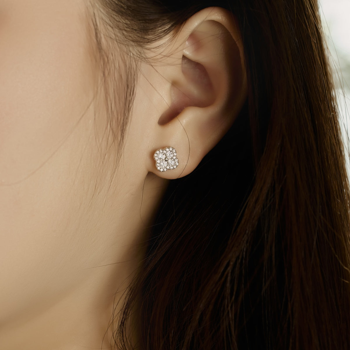 [Okajuri Jewelry]Four-Leaf Clover Flower Shaped Earrings