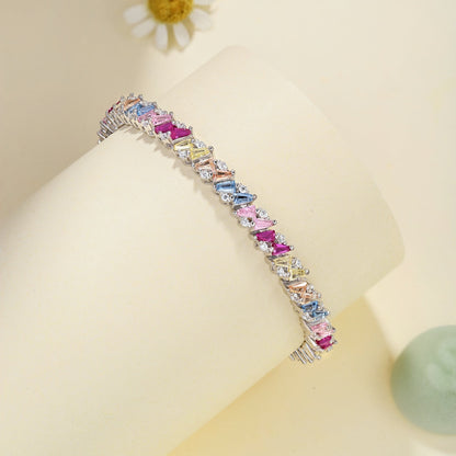 [Okajuri Jewelry]Ornate Sparkling Multi Cut Party Bracelet