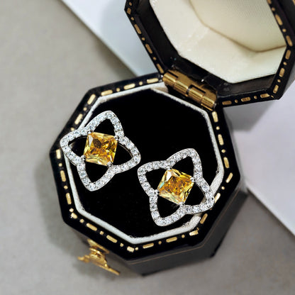 [Okajuri Jewelry]Elegant Star Shape Princess Cut Daily Earrings