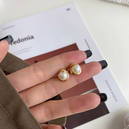 [Okajuri Jewelry]Dainty Bread Pearl Earrings