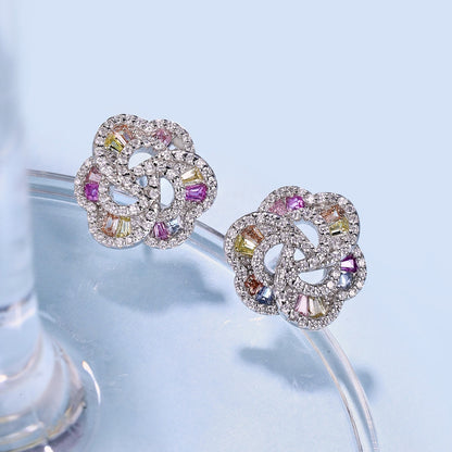 [Okajuri Jewelry]Exquisite Flower Shape Daily Earrings
