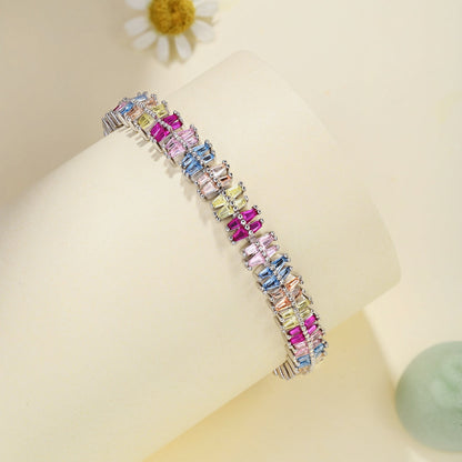 [Okajuri Jewelry]Sparkling Exquisite Multi Cut Party Bracelet