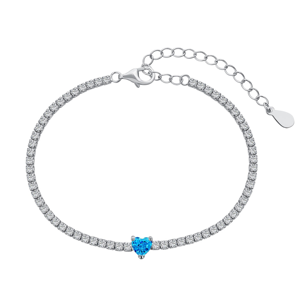 [Okajuri Jewelry]0.5 Carat Elegant Romantic Heart Shape Lover Bracelet