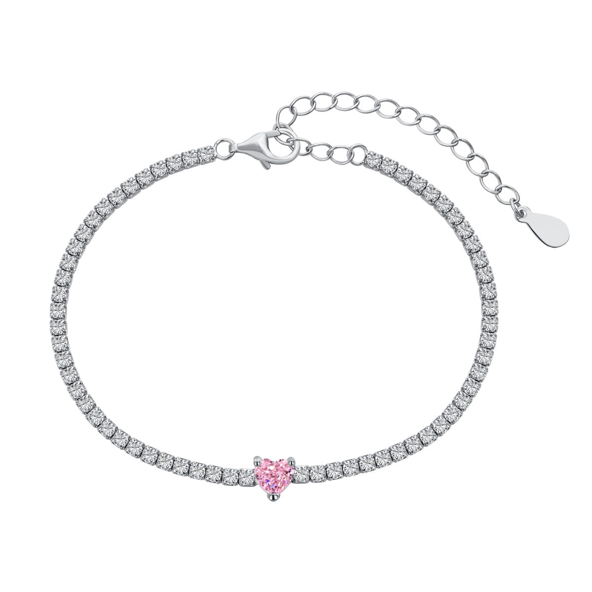 [Okajuri Jewelry]0.5 Carat Elegant Romantic Heart Shape Lover Bracelet