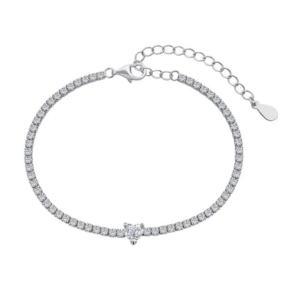 [Okajuri Jewelry]0.5 Carat Elegant Romantic Heart Shape Lover Bracelet