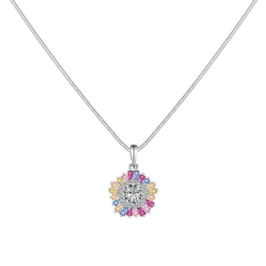[Okajuri Jewelry]Charming Flower Colorful Necklace