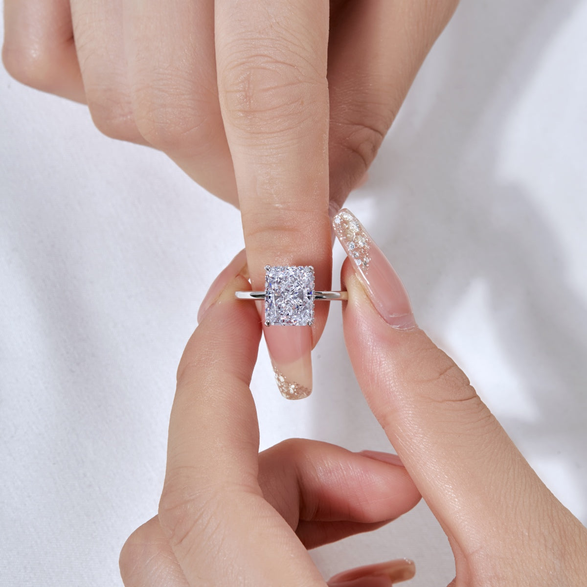 [Okajuri Jewelry]4.0 Carat Ornate Enchanting Radiand Cut Banquet Ring