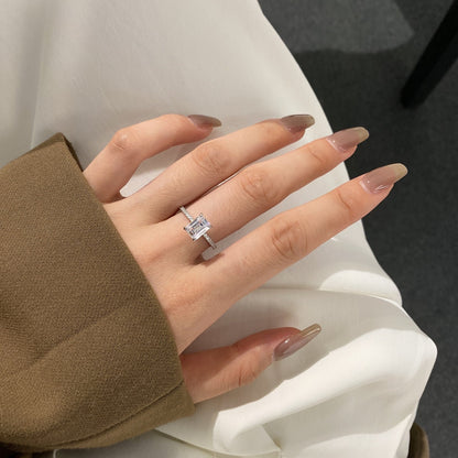 [Okajuri Jewelry]2.0 Carat Scintillating Ornate Radiant Cut Party Ring