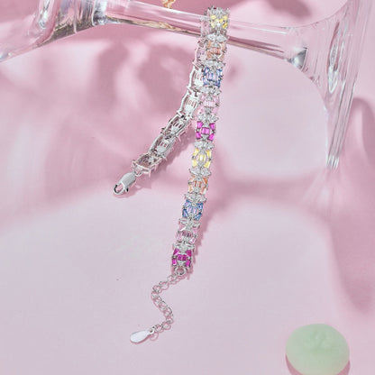 [Okajuri Jewelry]Delicate Colorful Multi Cut Party Bracelet